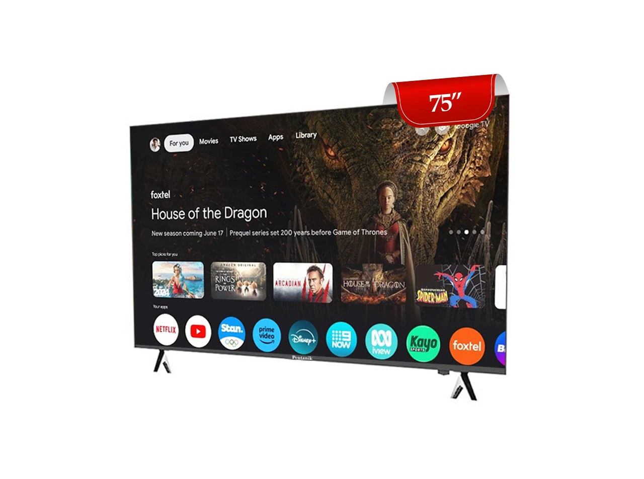 Pentanik 75 Inch Google 4K Voice Control TV (Frameless) view 2